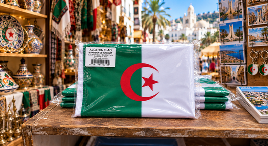 Argelia País argelino Fútbol Gran poste ondeante Bandera Algerie Beau Grand Drapeau