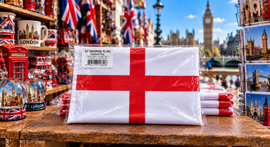 INGLATERRA REINO UNIDO PAÍS NACIONAL ONDEANDO LA BANDERA DEL POLO DE FÚTBOL