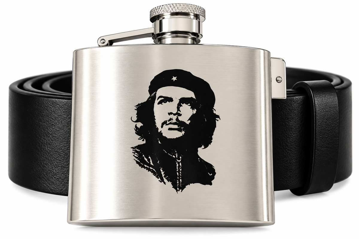 Che Guevara Pic Cuba 3 Oz Liquor Flask Buckle Rock Shows Parties