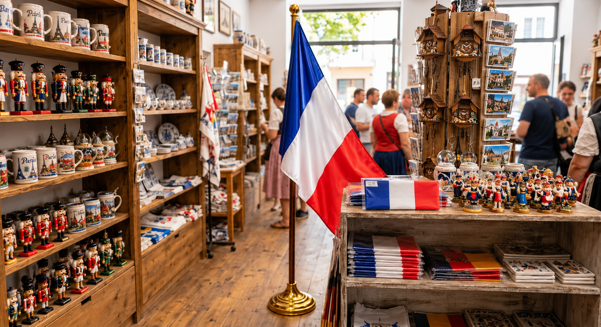 FRANCIA PAÍS NACIONAL FRANCÉS ONDEANDO LA BANDERA DEL POLO DE FÚTBOL
