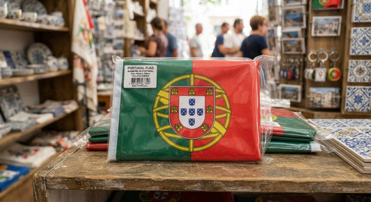 FÚTBOL DEL PAÍS NACIONAL DE PORTUGAL QUE ONDEA LA BANDERA GRANDE DEL POLO