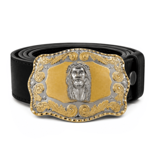 Jesus Christ Face Catholic Religion Western Belt Buckle