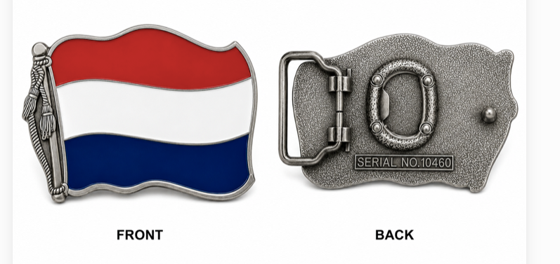 Netherland Holland Dutch Deutschland National Flag Belt Buckle