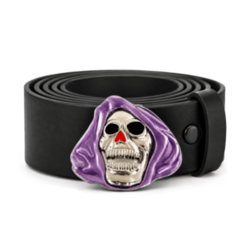 Grim Reaper Skull Ghost Scary Punk Party Belt Buckle