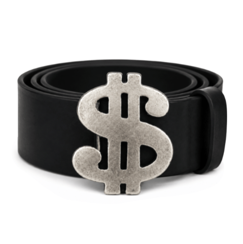 Money Financial Symbol Dollar Sign Belt Buckle