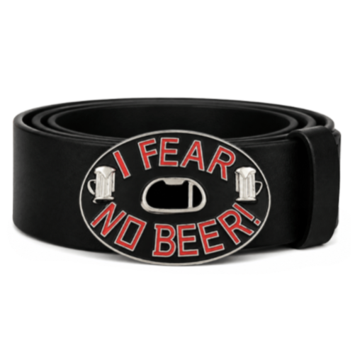 I Fear No Beer Fun Cool Bar Party Bottle Opener Belt Buckle