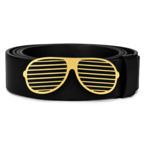 Belt Buckle Sunglasses Yellow Summer Fashion Style Shades