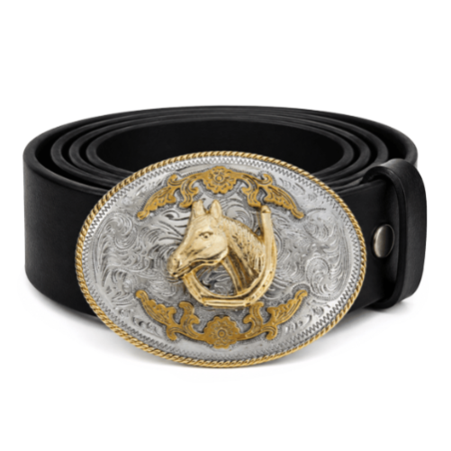 Horse Horseshoe Ranch Cowboy Western Belt Buckle