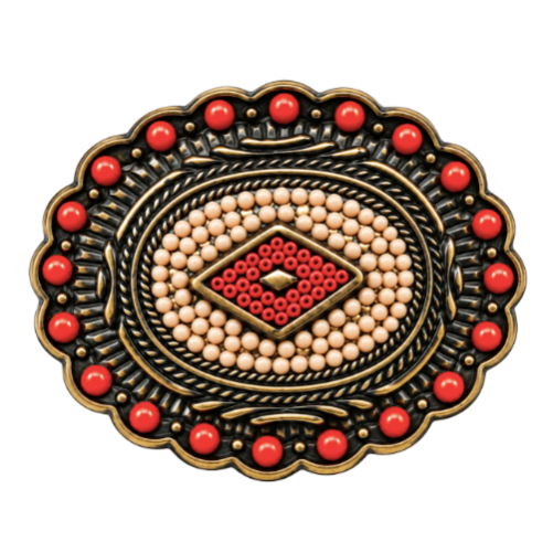 Flower Native Beads Bohemian Tribal Belt Buckle