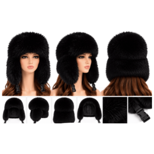 Unisex Winter Trooper Earflap Warm Russian Ski Hats Faux Fur Bomber