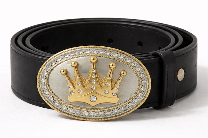 Boucle de ceinture couronne en strass, grand Cowboy de rodéo occidental