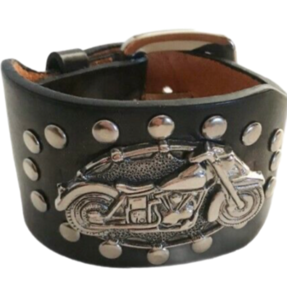 BIG Leather cuff/wristband/bracelet goth/punk/skate/emo