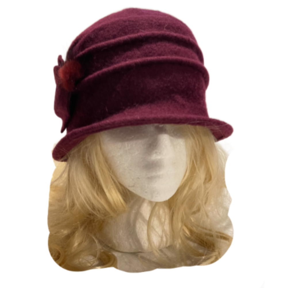 Women's Vintage Gatsby Style Wool Bucket Cloche Beanies Beret Winter Hats