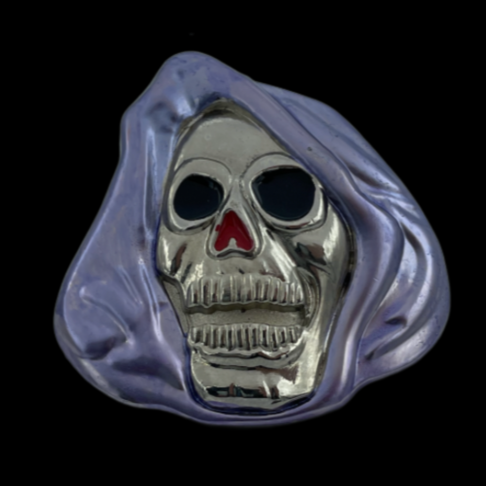 Grim Reaper Skull Ghost Scary Punk Party Belt Buckle