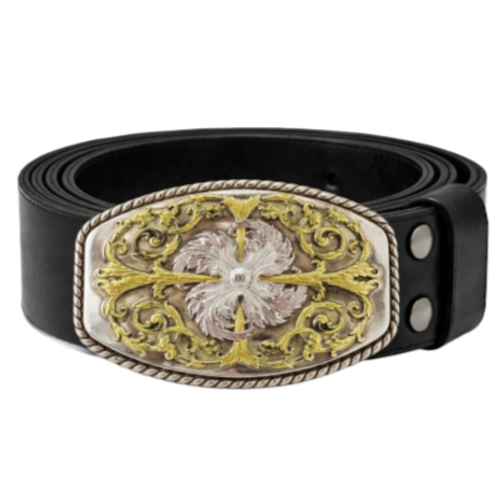 Boucle de ceinture à fleurs tribales bohème de l'époque hippie