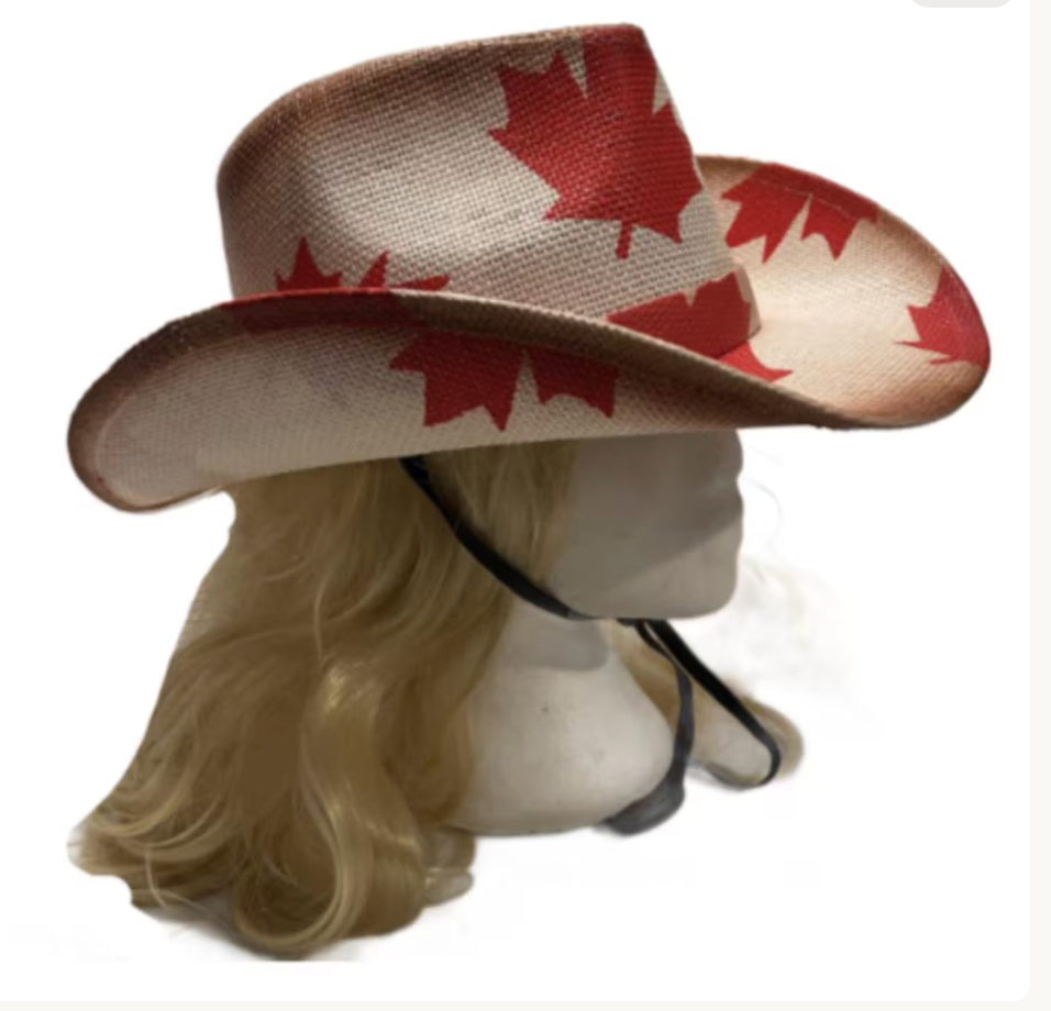 Canada Canadian Flag Mapleleaf Unisex Cowboy Cowgirl Western Hat