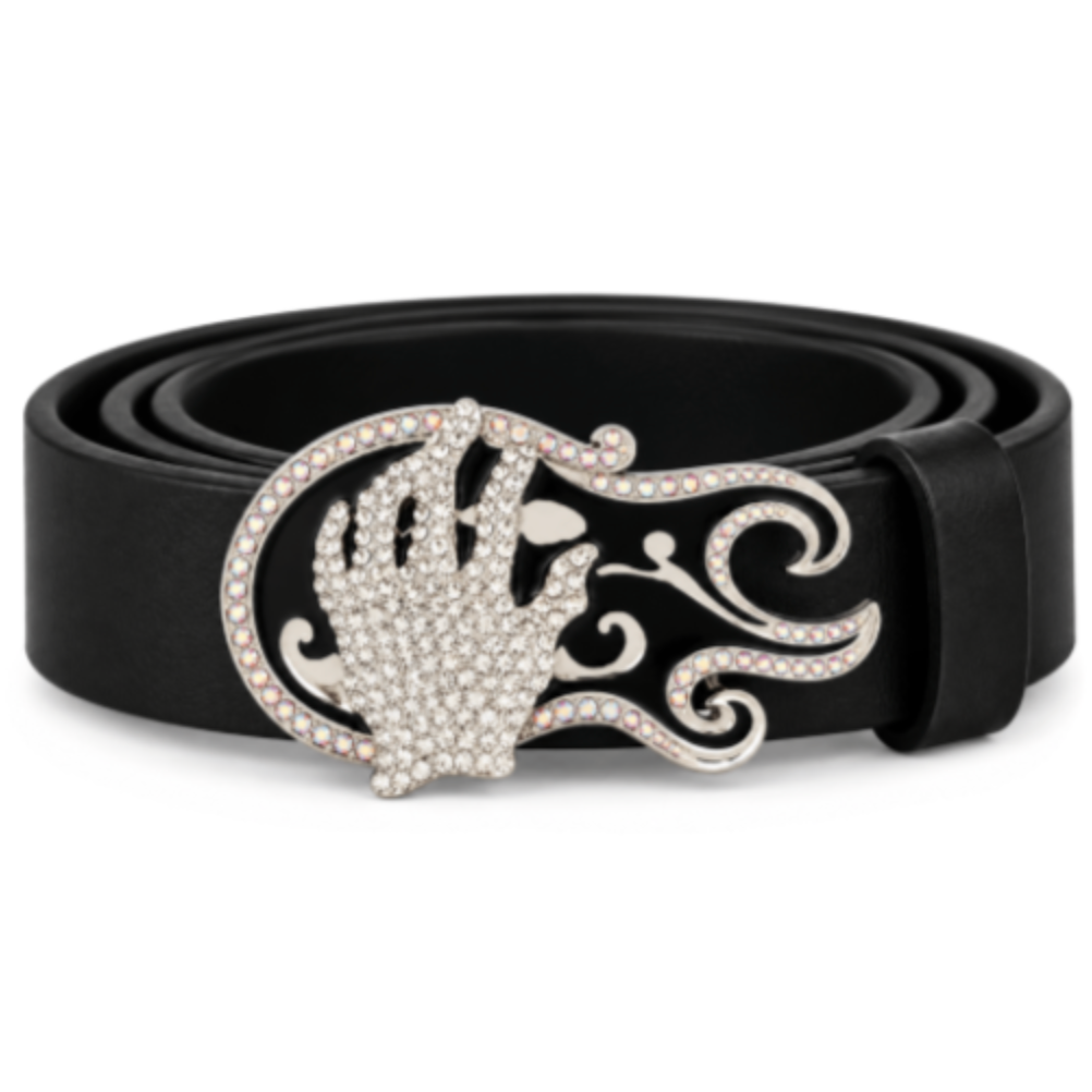 Electric Guitar Music Band Belt Buckle Sparkling Crystal Glove