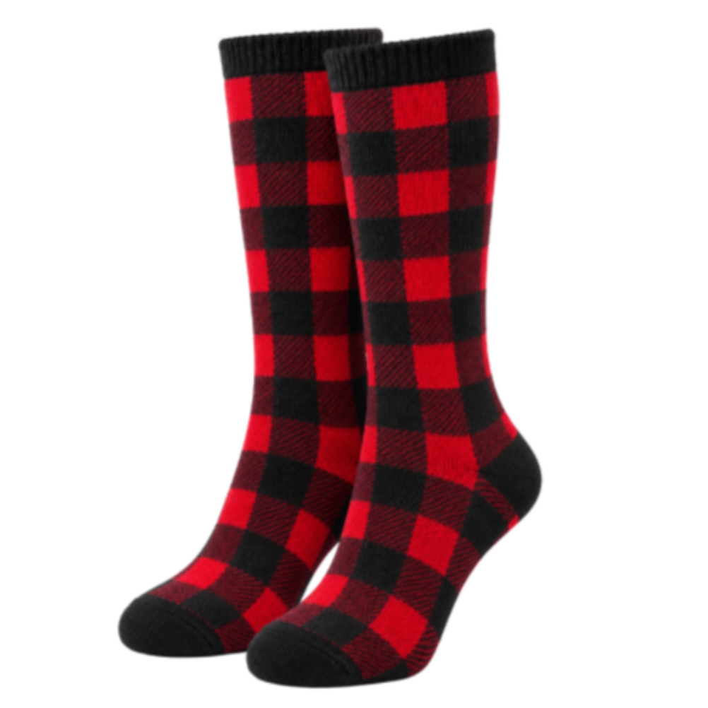 Canadian Lumberjack Buffalo Plaid Winter Socks - Unisex Fashion Style