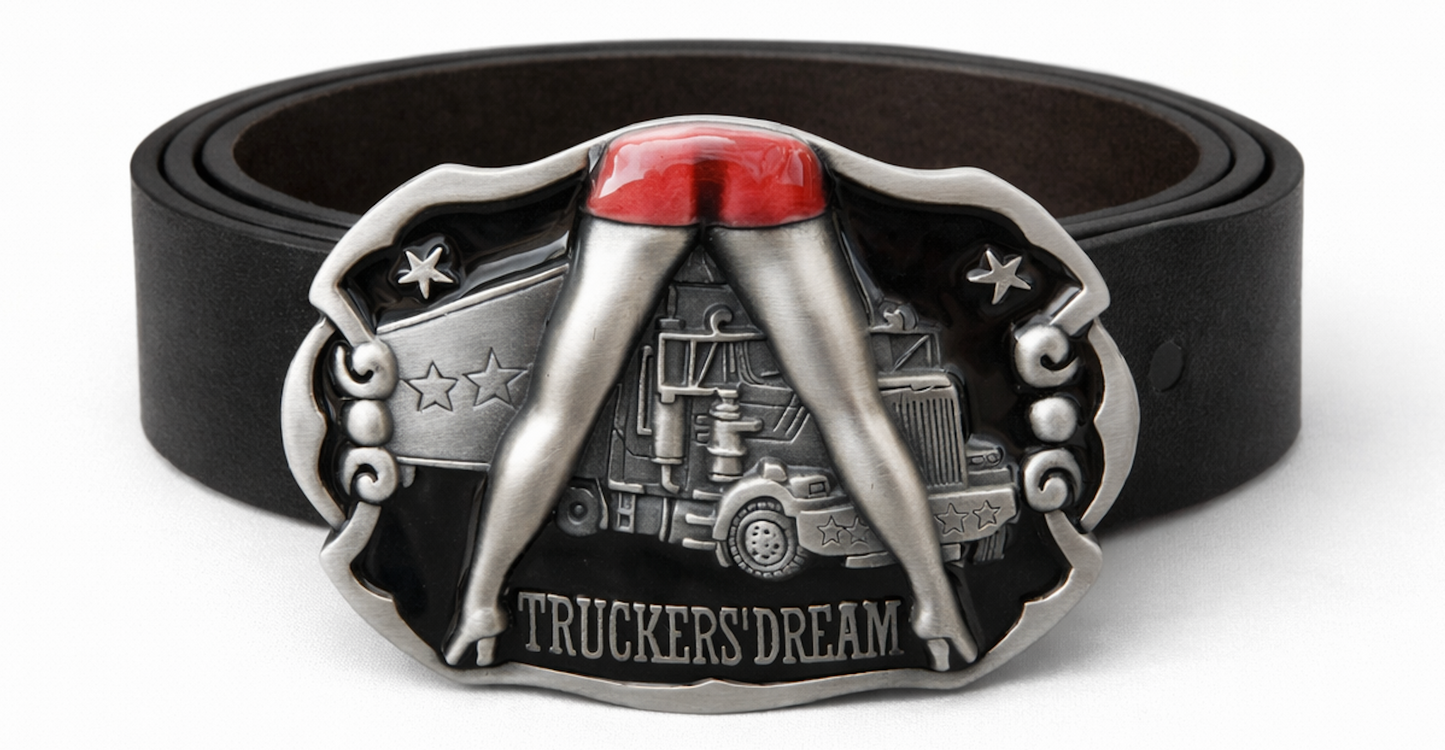 Trucker 18 Wheeler Dream Hot Lady Truck Driver Belt Buckle