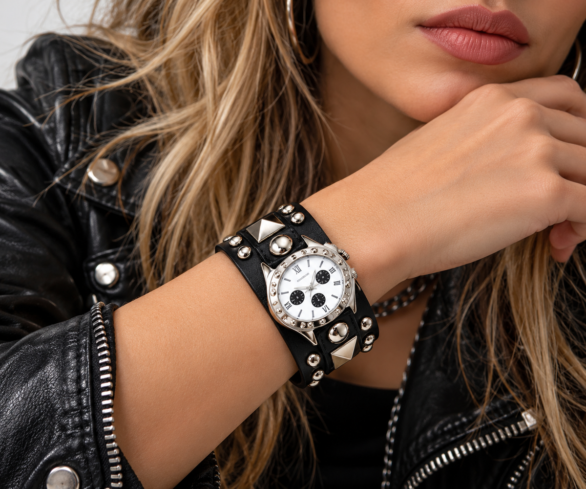 PULSERA DE RELOJ SEXY CON PUÑOS DE MODA PARA MUJER Y NIÑA UNISEX PARA HOMBRES