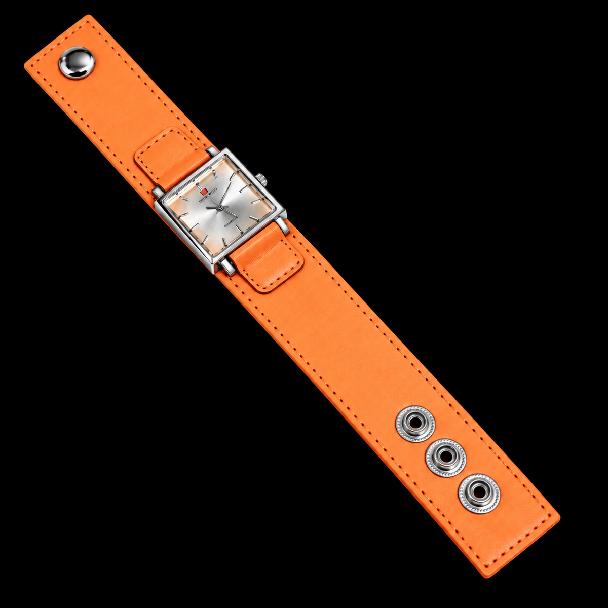 MONTRE-BRACELET SEXY UNISEXE MANCHETTE ORANGE SNAP ON HOMME FEMME