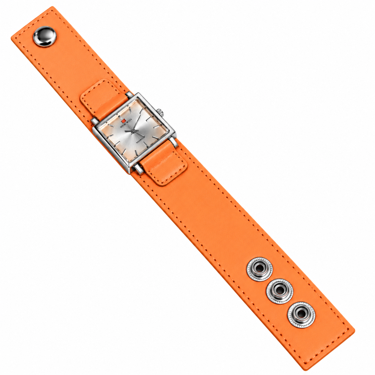 MONTRE-BRACELET SEXY UNISEXE MANCHETTE ORANGE SNAP ON HOMME FEMME
