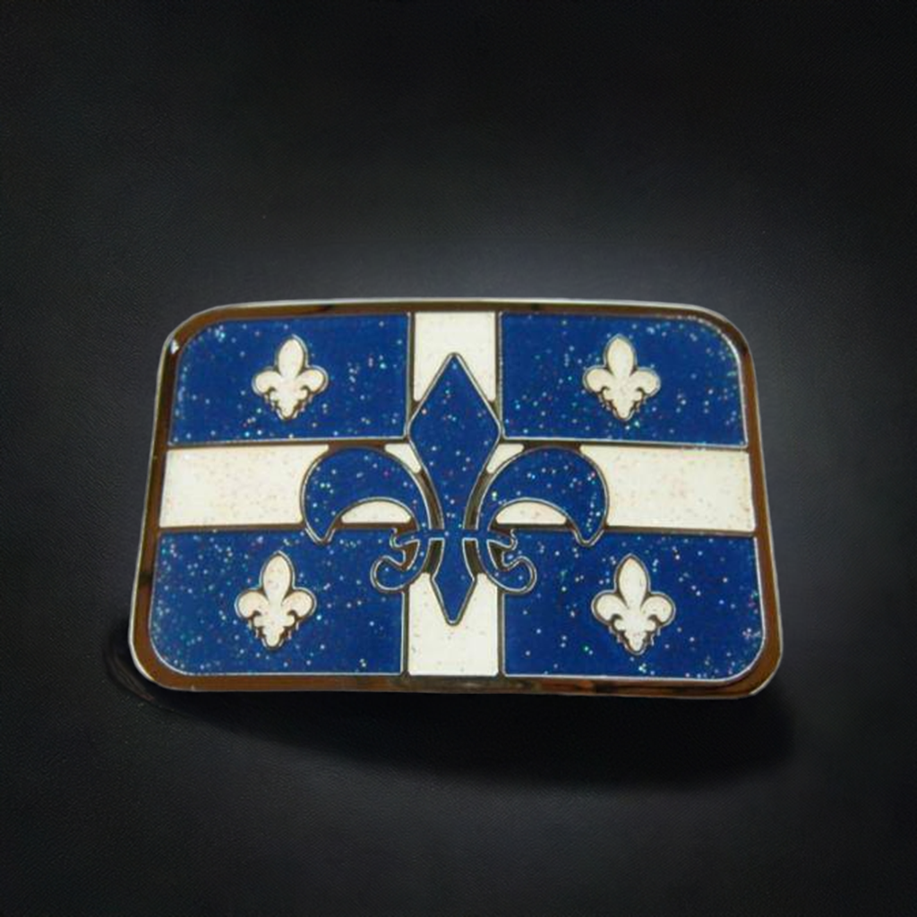 Québec Drapeau Fleur De Lys Flag Belt Buckle