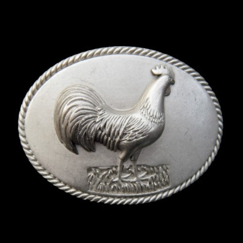 Rooster Chicken Animal Farm Big Coq Capon Belt Buckle