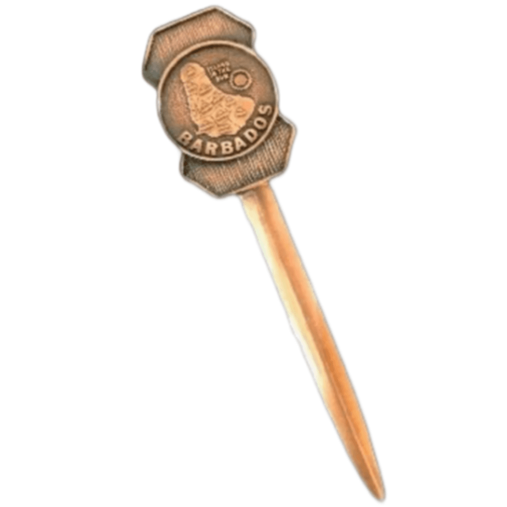 Barbados Island Map In The Sun Souvenir Brass Office Letter Opener Gifts