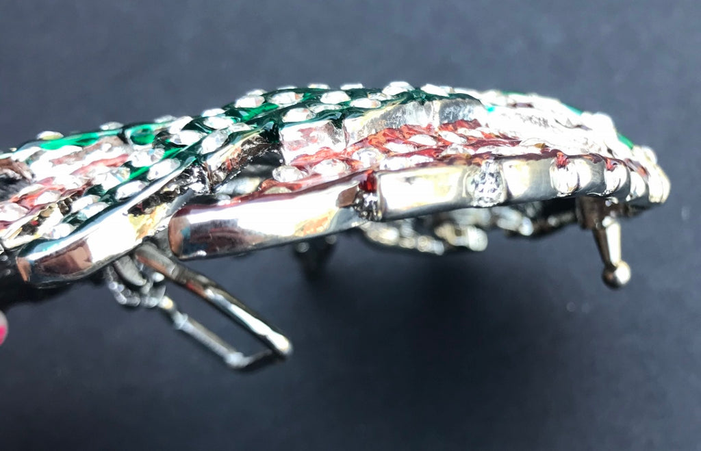 Rhinestones Feathers Headwear Native Art Indian Skull Belt Buckle