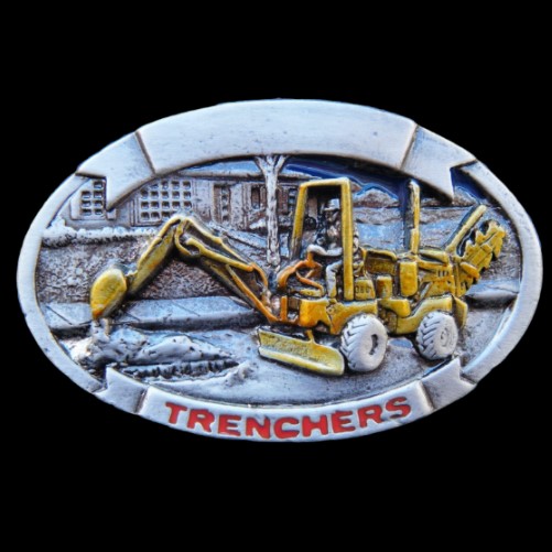 Excavator Trencher Construction Equipment Belt Buckle
