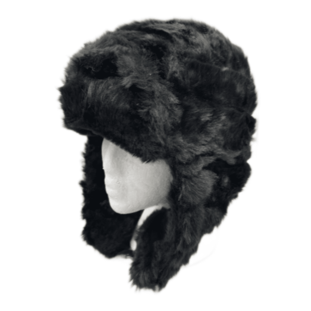 Winter Ski Slope Aviator Bomber Hat - Faux Fur Trapper Fashion Hats