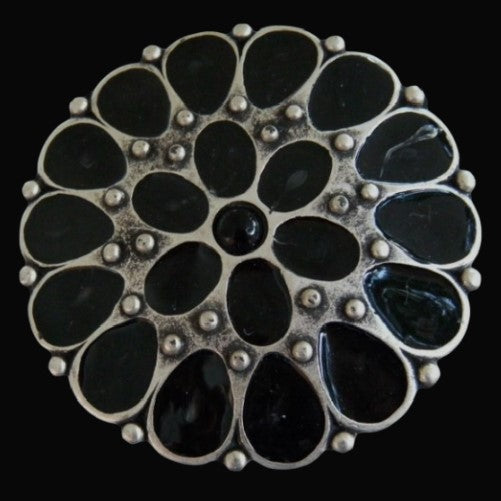 Daisy Blat Petal Stones Bohemian Hippie Flower Belt Buckle