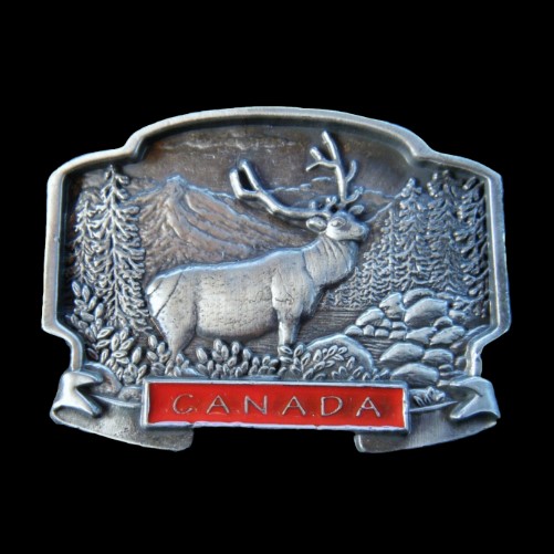 Canada Elks Canadian Fauna Rocky Mountains Belt Buckle