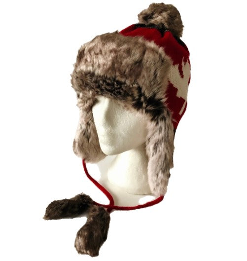 Canada Hat Fausse Fourrure Mode Canadien Hiver Ski Aviateur Oreillettes Chapeaux