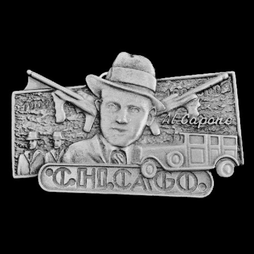 Al Capone Chicago American Crime Mafia Boss Belt Buckle