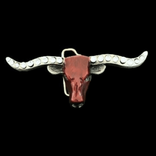 Texas Longhorn Cow Bull Steer Western Animal Belt Buckle