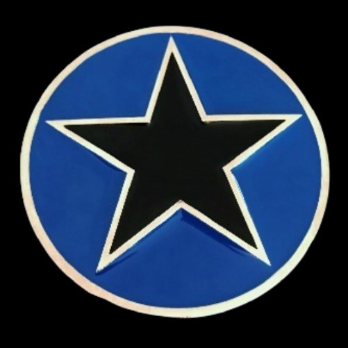 Black N Blue Hipster Rock Stars Hip Hop Cool Belt Buckle Buckles