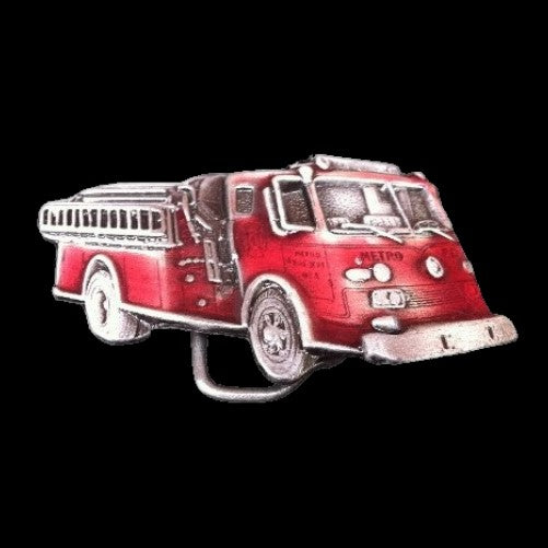 Boucle De Ceinture Pompier Vieux camion de pompiers vintage rouge