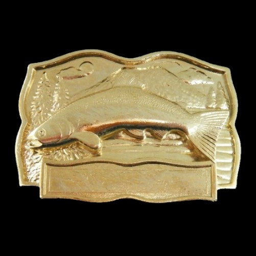 Fish Fishing Sport Angler Engravable Belt Buckle