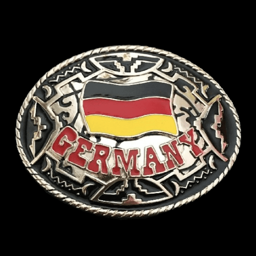 German Flag Western Fashion Big Belt Buckle