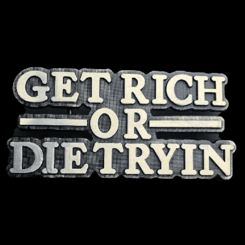 Get Rich Or Die Tryin Fun Cool Belt Buckle