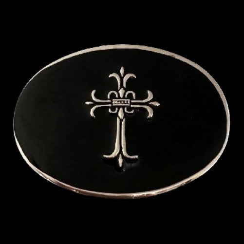 Medieval Templar Crusader Goth Gothic Cross Belt Buckle