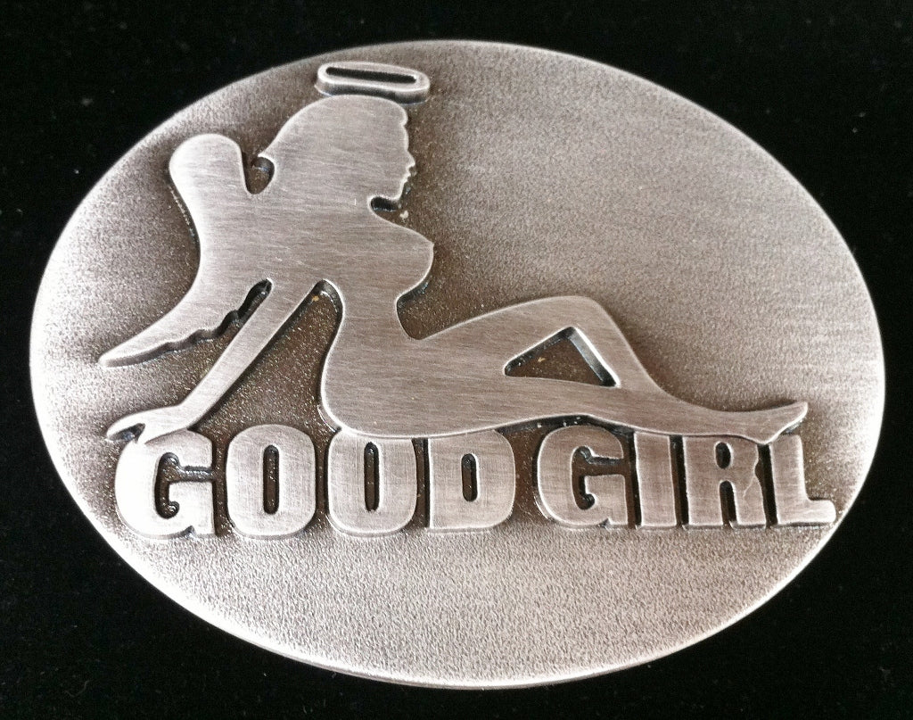 Good Girl Angel Wings Exotic Women Silhouette Belt Buckle