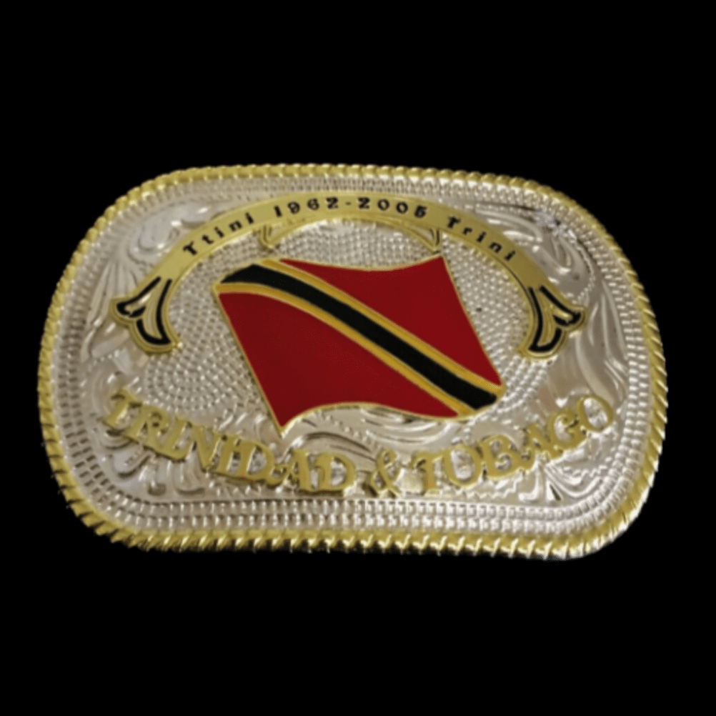 Trinidad Tobago Caribbean West Indies Island Culture Flag Belt Buckle