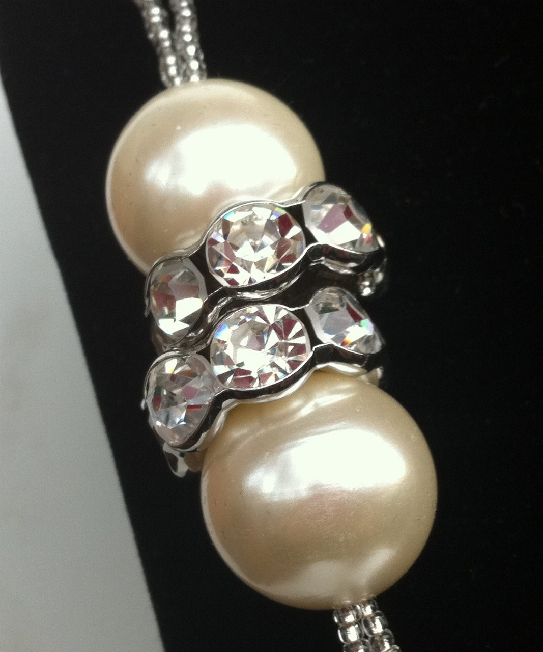 Wedding Bridal Bride Faux Pearls 2 Strand Necklace Set