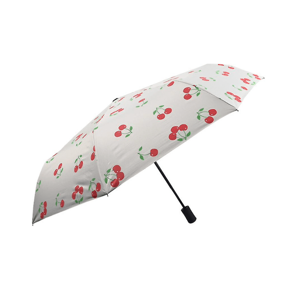 Cupcake Cherry Pattern Print Foldable Umbrella