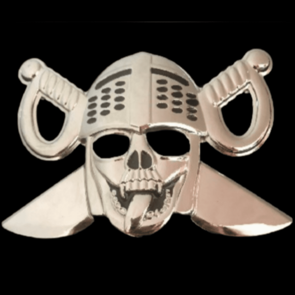 Skull war Warrior Helmet Armour Swords Belt Buckle