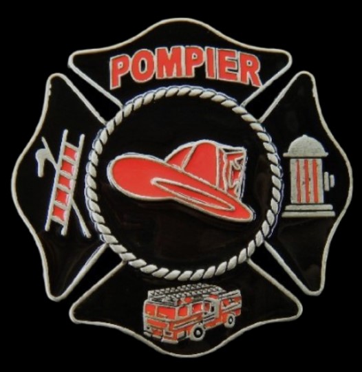 Boucle De Ceinture Pompier Pompier Français Crest Pompier
