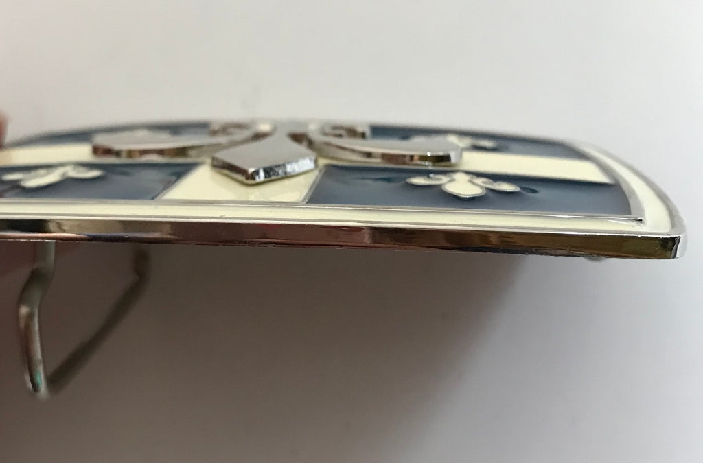 Quebec Drapeau Fleur Lys Flag Belt Buckle Boucle Ceinture